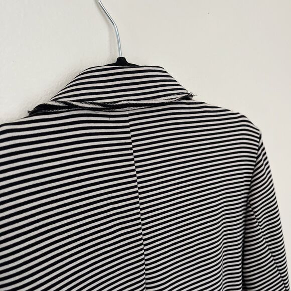 SUNDAYS Anthropologie Striped Open Jersey Blazer Cardigan, Black/White- Size 2 - Picture 11 of 11